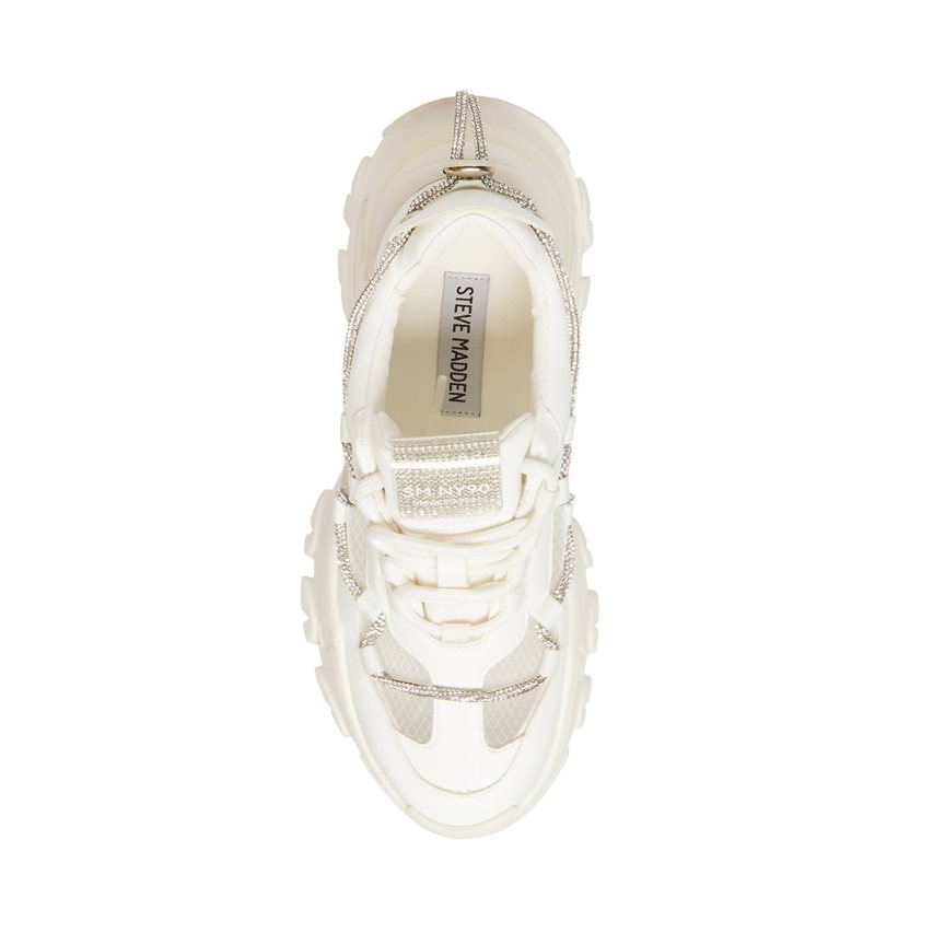 White Steve Madden Miracles Women's Sneakers | PH 4178WKG